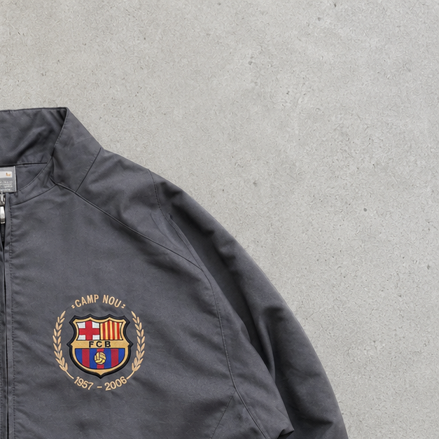 FC Barcelona Y2K Retro Vintage Nike Track Jacket Grey Limited (L)