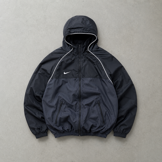 00s Nike Windbreaker Black, Grey Limited (M)