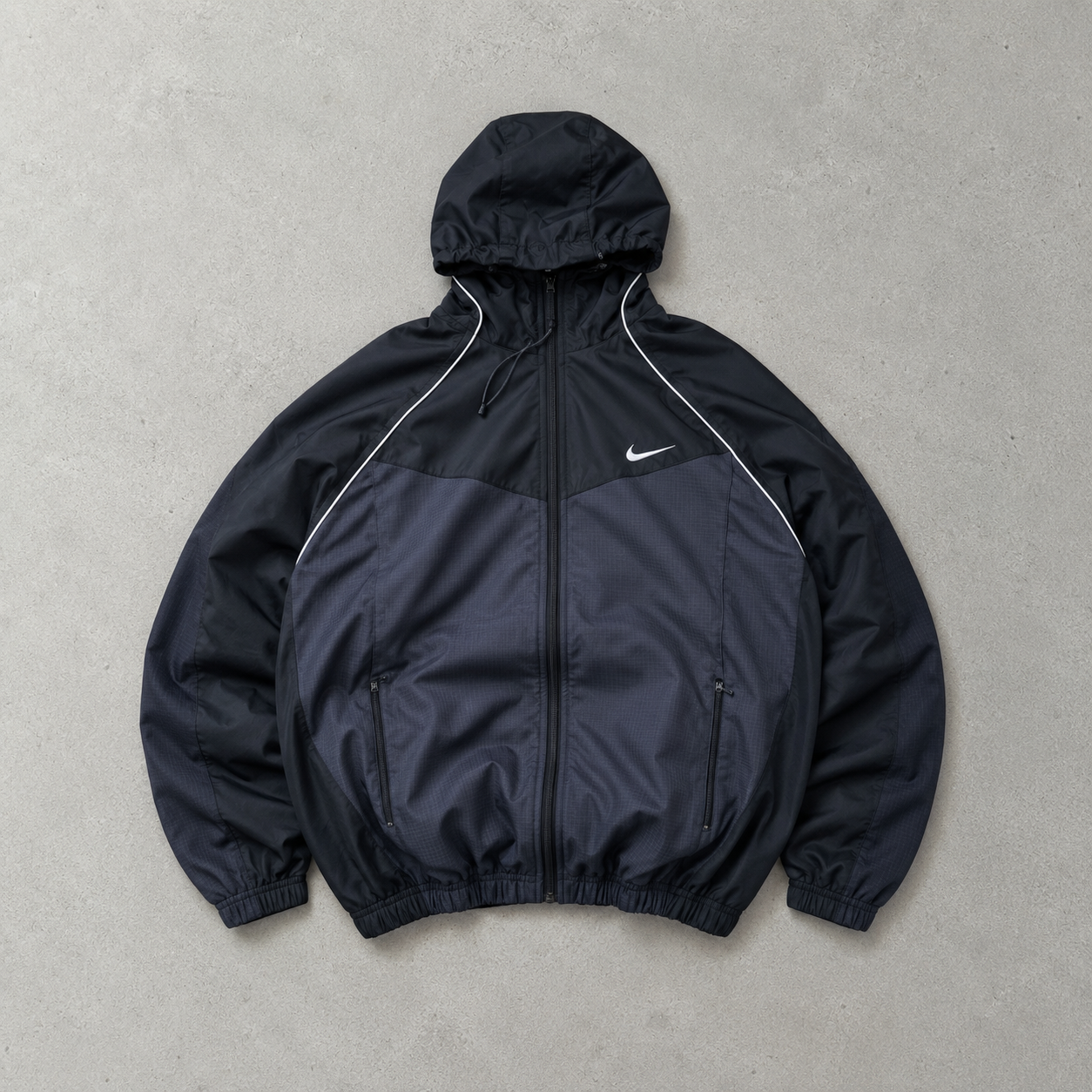 00s Nike Windbreaker Black, Grey Limited (M)