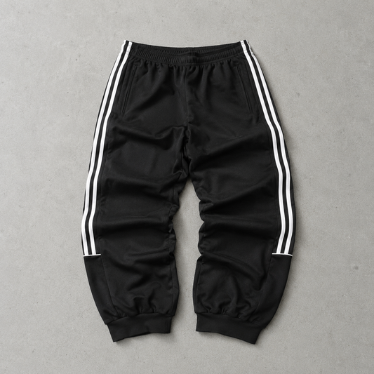 Y2K Adidas Track Pants Black, White Rare (S)