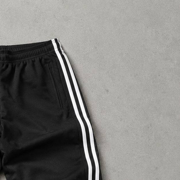 Y2K Adidas Track Pants Black, White Rare (S)