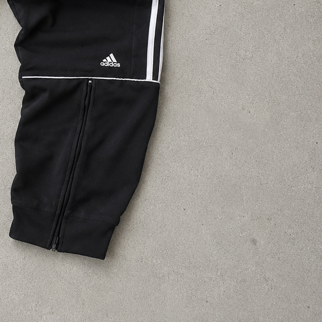 Y2K Adidas Track Pants Black, White Rare (S)