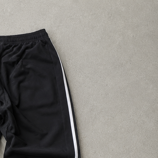 Y2K Adidas Track Pants Black, White Rare (S)