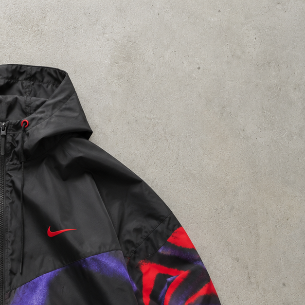 Nike Windbreaker Black, Red Rare (Size XL)