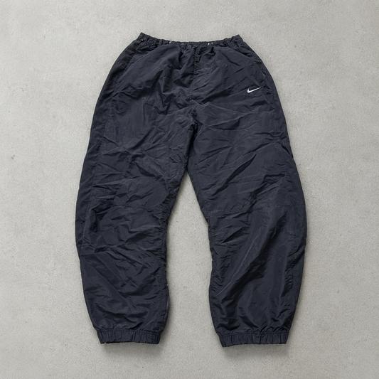 90s Y2K 2000 Nike Track Pants Schwarz Limited Stitched Logo (M)