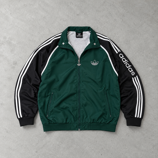 Adidas Jacke Dunkelgrün / Schwarz Selten (XL)