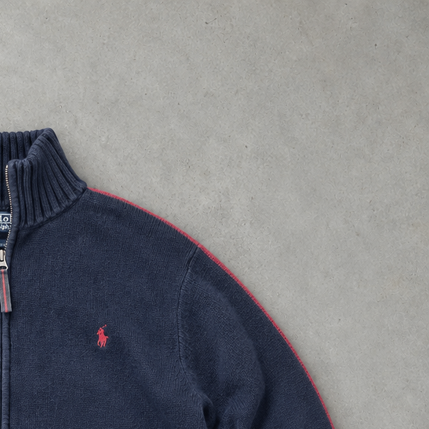 Ralph Lauren Stitched Logo Jacket Marineblau Rare (XL)