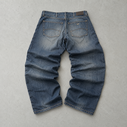 Y2K Armani Jeans Jeans Marineblau Limited (S)
