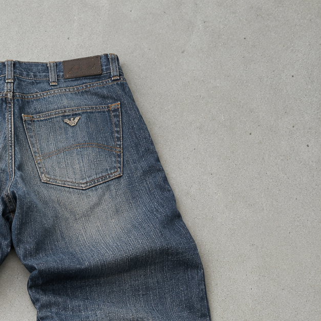 Y2K Armani Jeans Jeans Marineblau Limited (S)