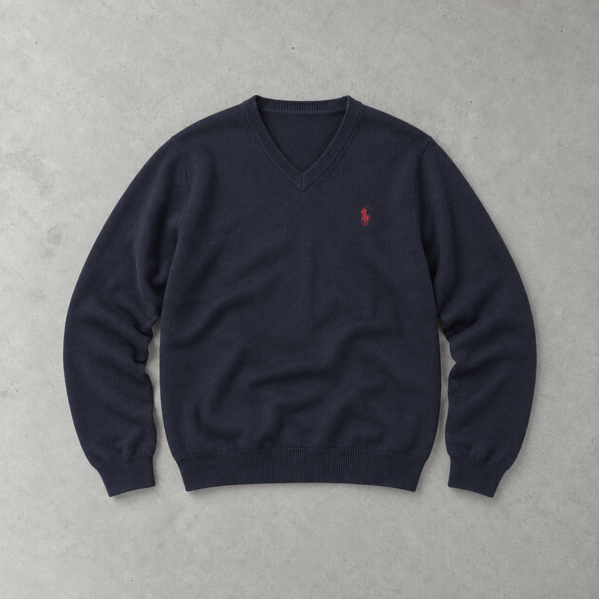 Ralph Lauren Sweater Marineblau Limited (M) Stitched Logo