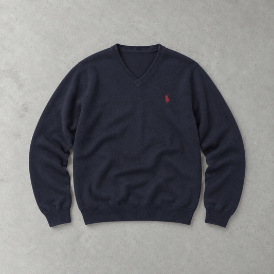 Ralph Lauren Sweater Marineblau Limited (M) Stitched Logo