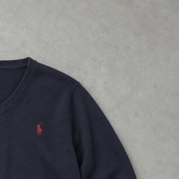Ralph Lauren Sweater Marineblau Limited (M) Stitched Logo
