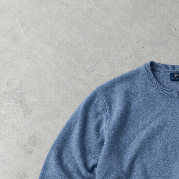 Ralph Lauren Sweater Hellblau Stitched Logo Rare (M)