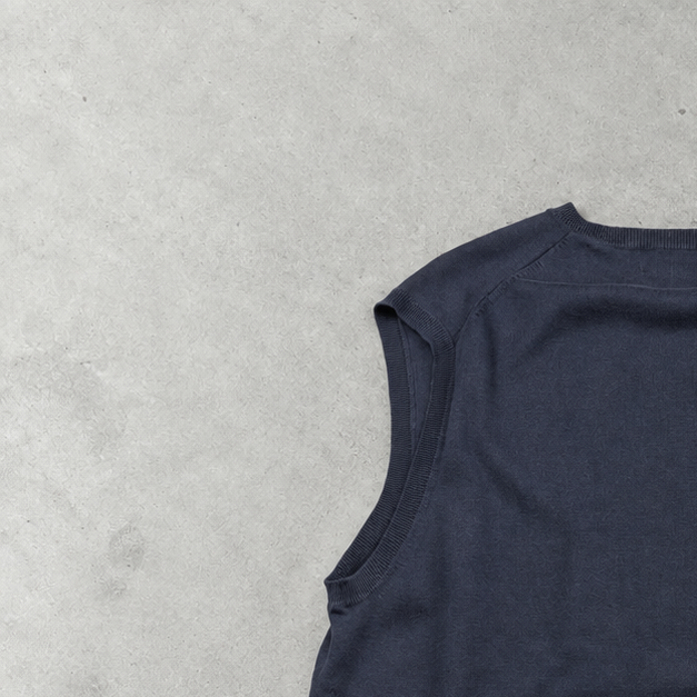 Ralph Lauren Vest Marineblau Rare (M) Stitched Logo
