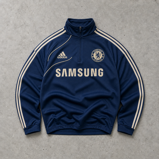 Real Madrid 2011 Adidas Track Pants Marineblau, Gold Rare (S) Stitched Logo