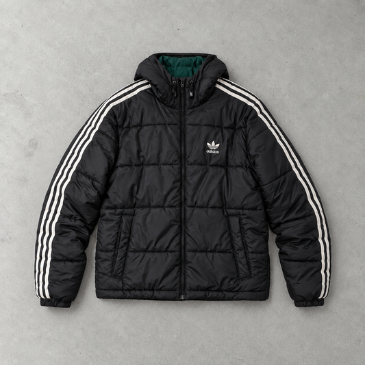 adidas Jacket Schwarz, Dunkelgrün Rare (M)