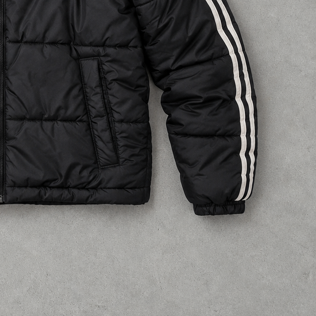 adidas Jacket Schwarz, Dunkelgrün Rare (M)
