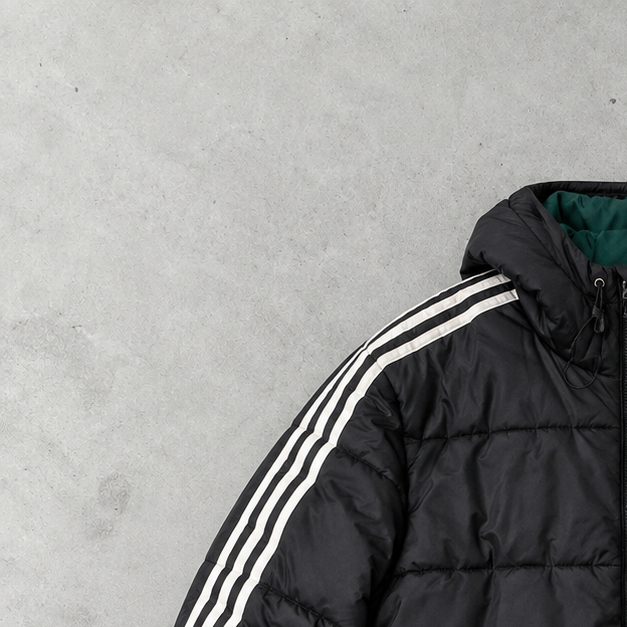 adidas Jacket Schwarz, Dunkelgrün Rare (M)