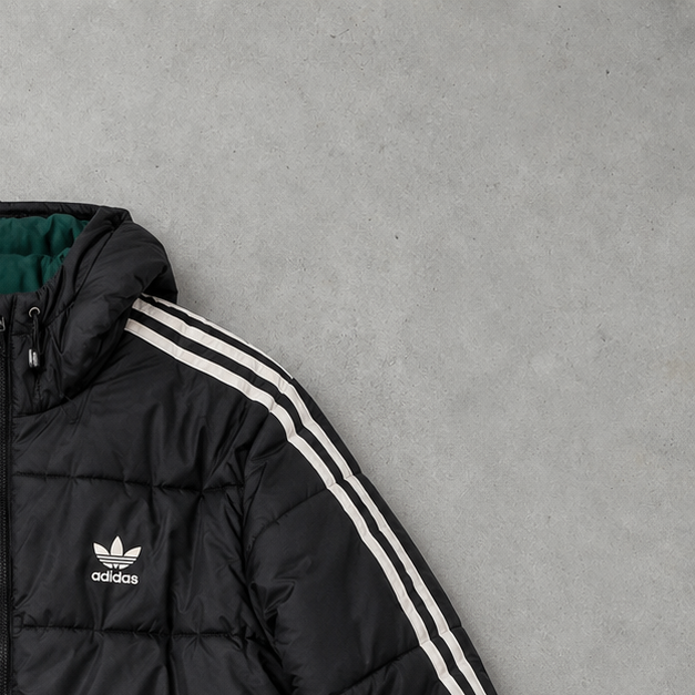 adidas Jacket Schwarz, Dunkelgrün Rare (M)
