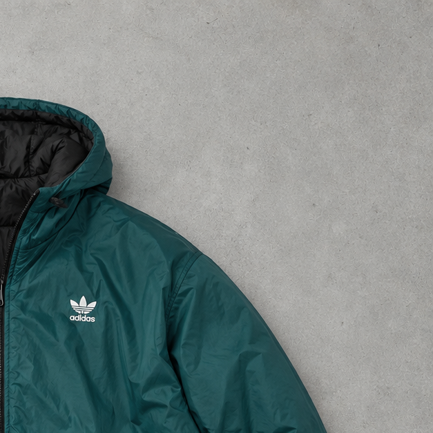 adidas Jacket Schwarz, Dunkelgrün Rare (M)