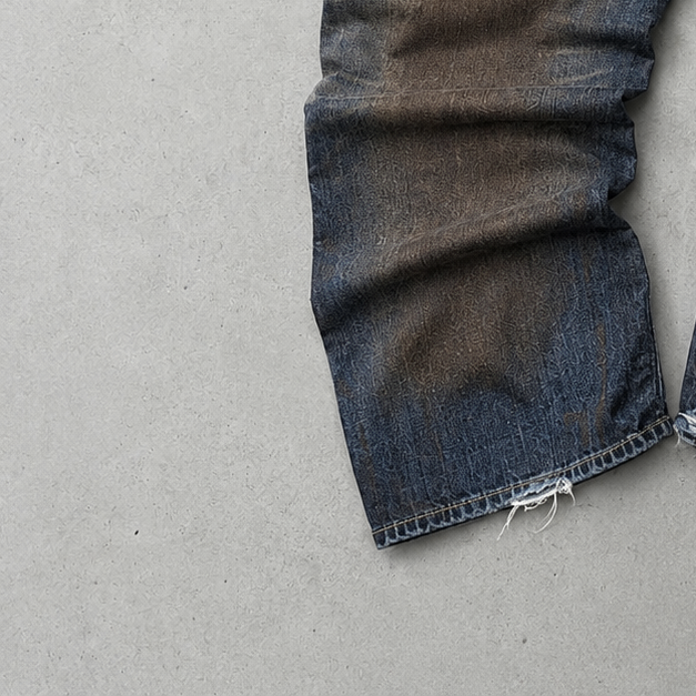 Y2K 2000s Vintage True Religion Straight Fit Jeans Braun, Marineblau Rare (W38 | DE 54)