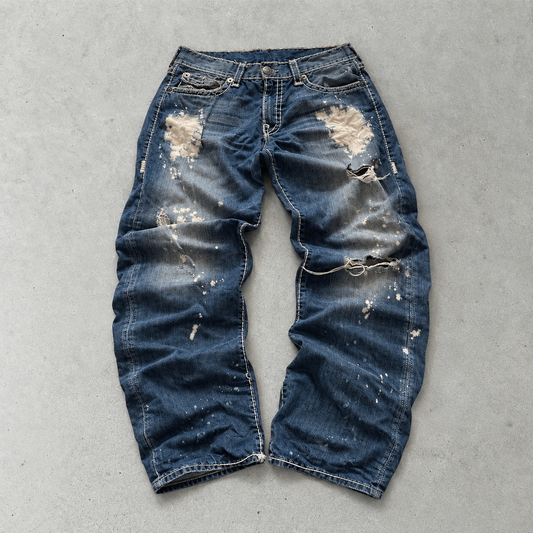 Y2K True Religion Bootcut Jeans Navy Rare (XL)
