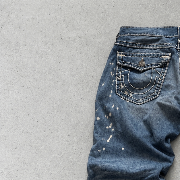 Y2K True Religion Bootcut Jeans Navy Rare (XL)