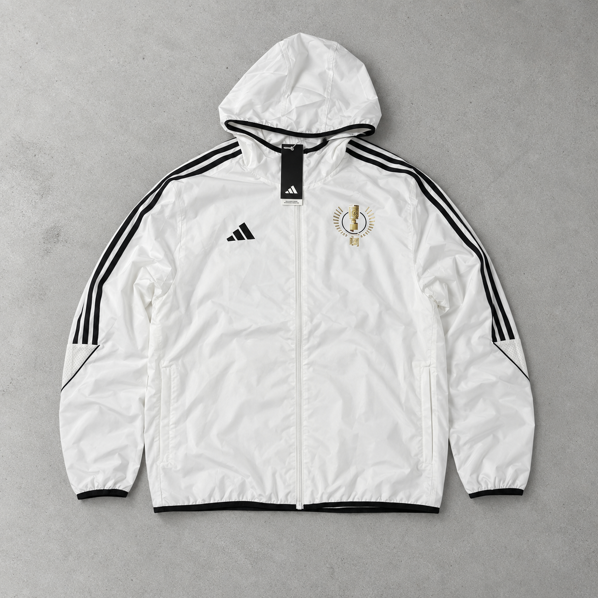 2024 Adidas Rain Jacket White / Black Rare (L)