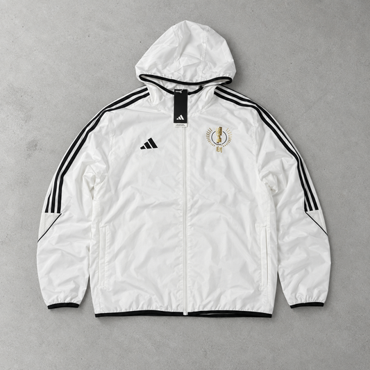 2024 Adidas Regenjacke Weiß / Schwarz Selten (L)