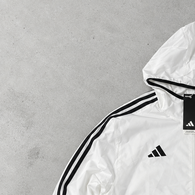 2024 Adidas Rain Jacket White / Black Rare (L)