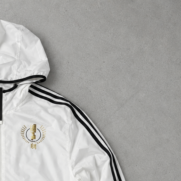 2024 Adidas Rain Jacket White / Black Rare (L)