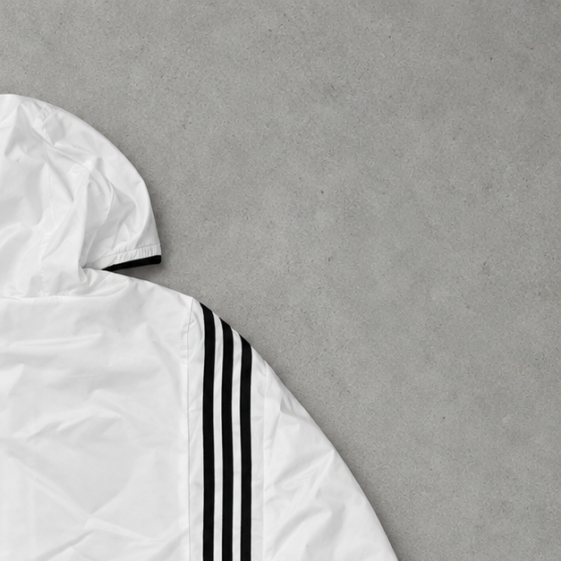 2024 Adidas Rain Jacket White / Black Rare (L)