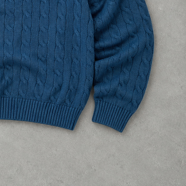 Polo Ralph Lauren Sweater Blau Rare (XXL) Stitched Logo