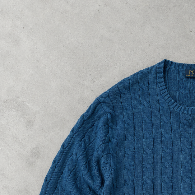 Polo Ralph Lauren Sweater Blau Rare (XXL) Stitched Logo