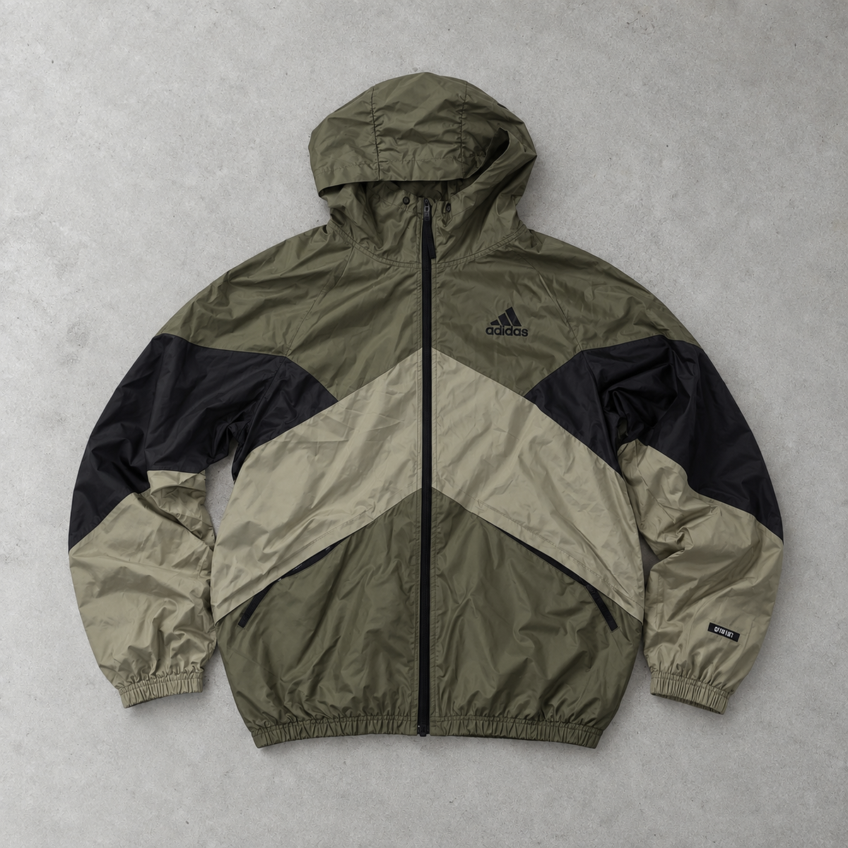 adidas Jacket Schwarz, Dunkelgrün Rare (S)