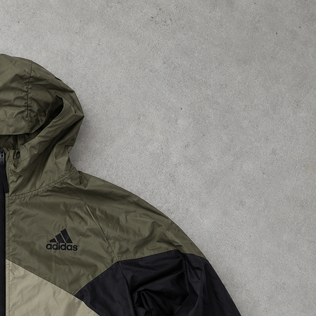 adidas Jacket Schwarz, Dunkelgrün Rare (S)