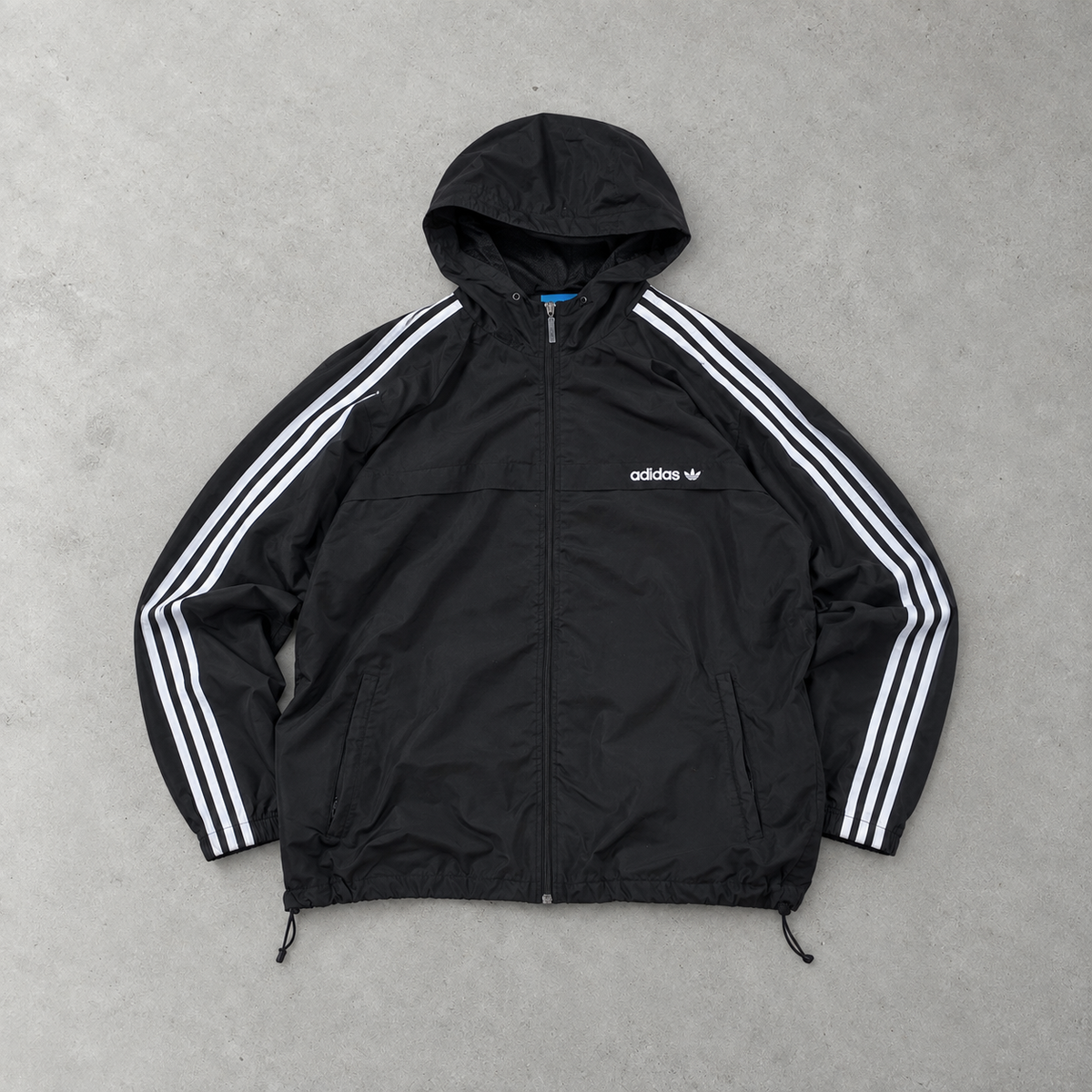 Adidas Windbreaker Black / White Rare (XL) Stitched Logo