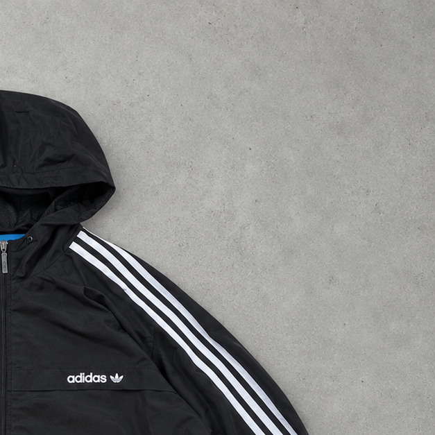 Adidas Windbreaker Black / White Rare (XL) Stitched Logo