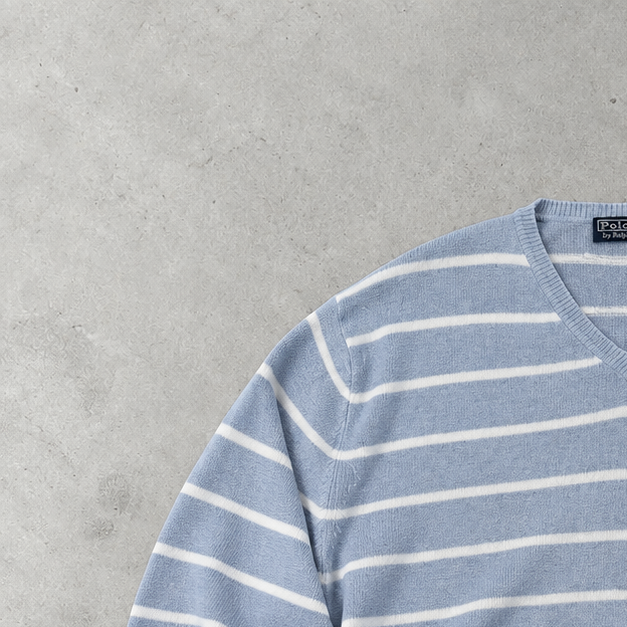 Ralph Lauren Sweater Hellblau Stitched Logo Rare (L)