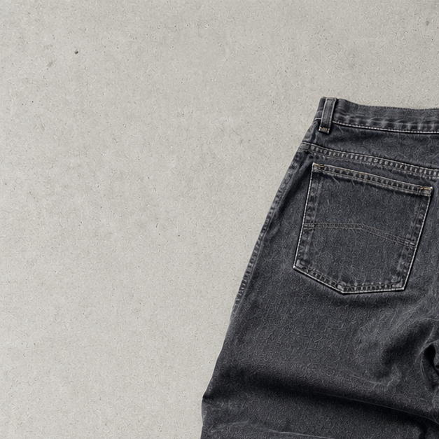 90s Y2K Armani Jeans Jeans Schwarz, Grau Limited (S)