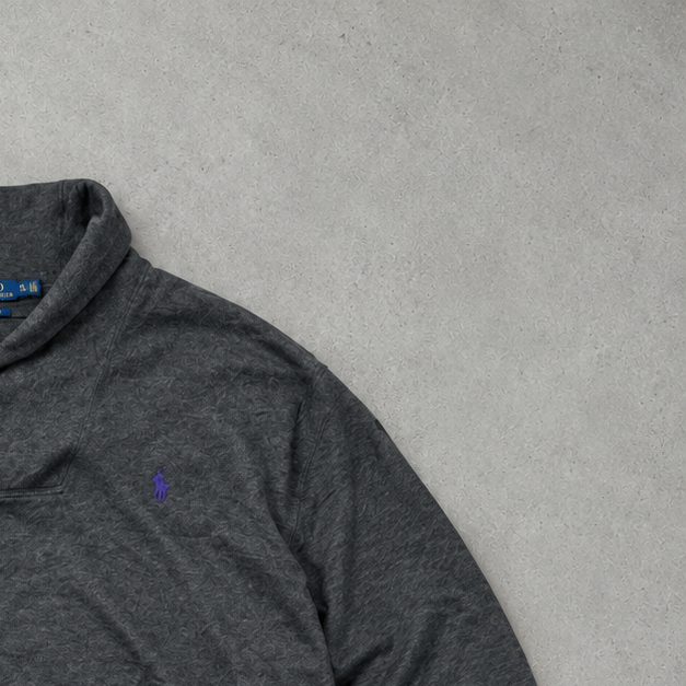 2000 Ralph Lauren Sweater Grau Rare (XXL) Stitched Logo