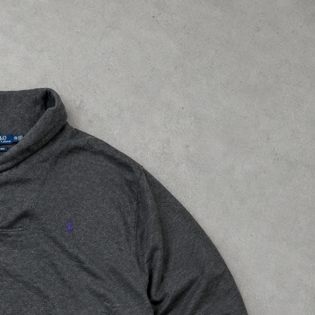 2000 Ralph Lauren Sweater Grau Rare (XXL) Stitched Logo