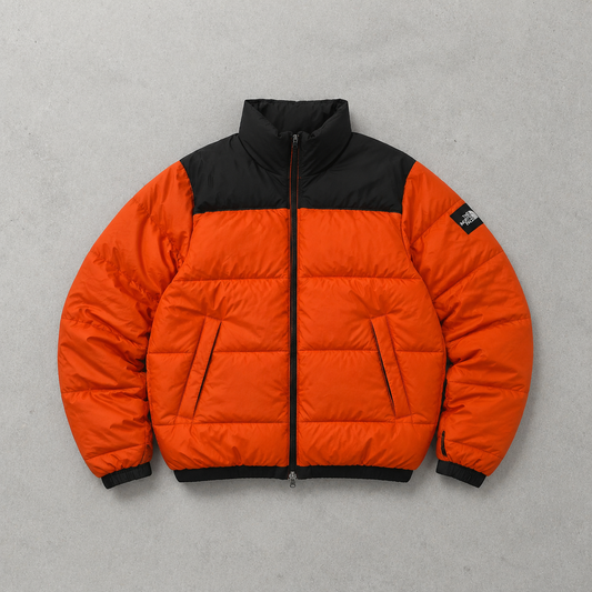 The North Face Jacket Orange, Schwarz Rare (L)