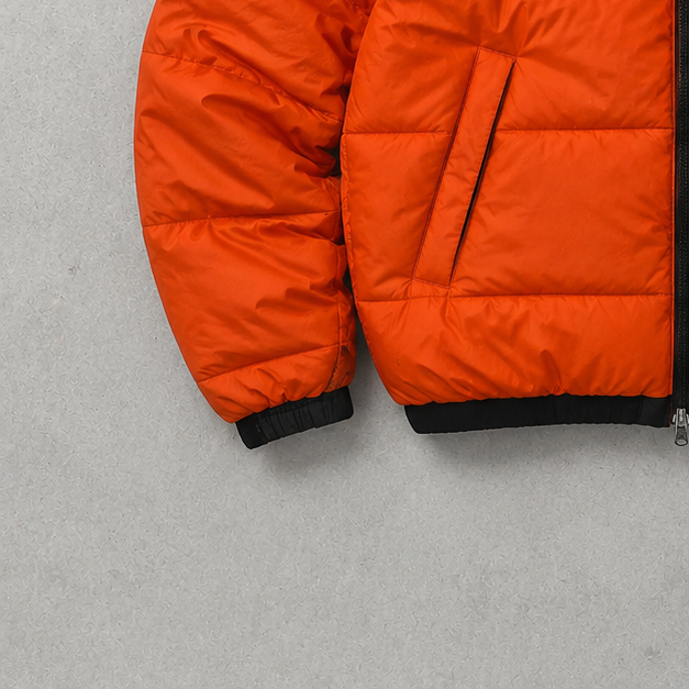 The North Face Jacket Orange, Schwarz Rare (L)