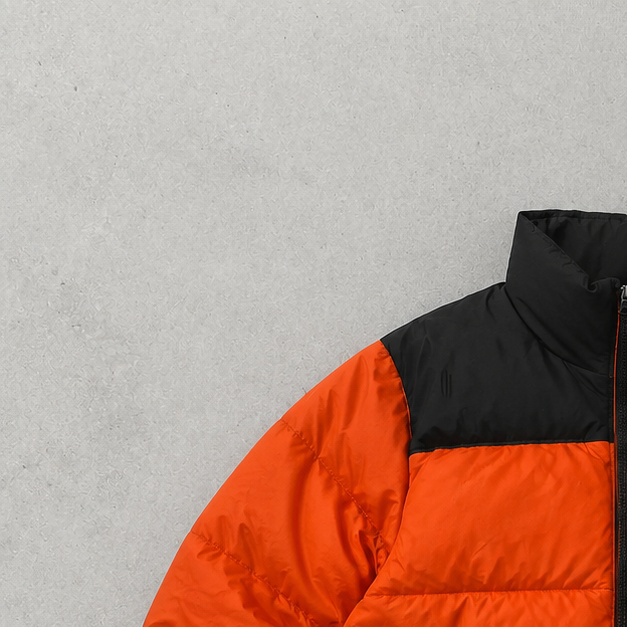 The North Face Jacket Orange, Schwarz Rare (L)