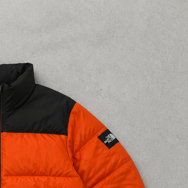 The North Face Jacket Orange, Schwarz Rare (L)