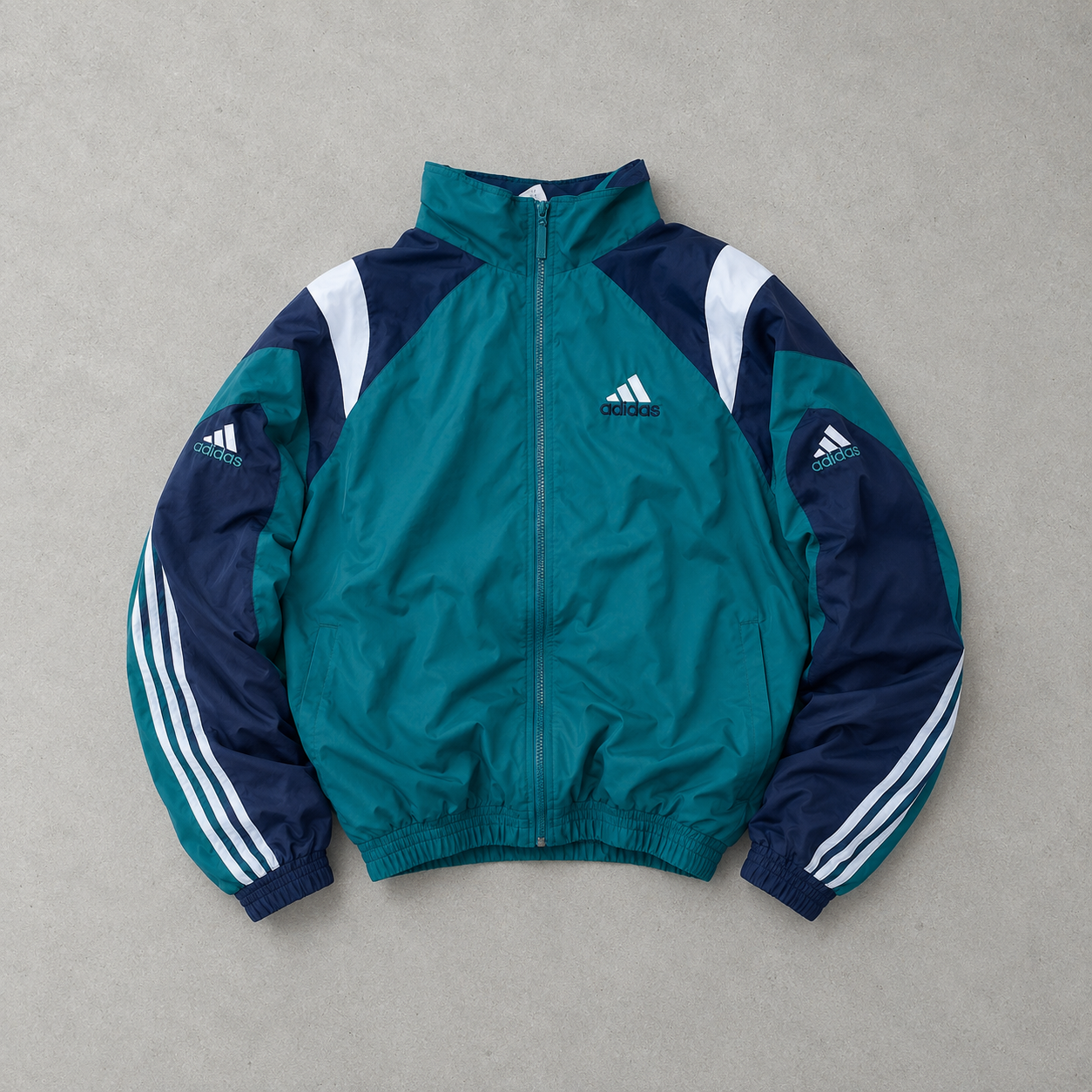 90s Adidas Jacket Grün, Schwarz Limited (Size L)