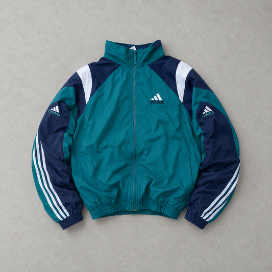 90s Adidas Jacket Grün, Schwarz Limited (Size L)