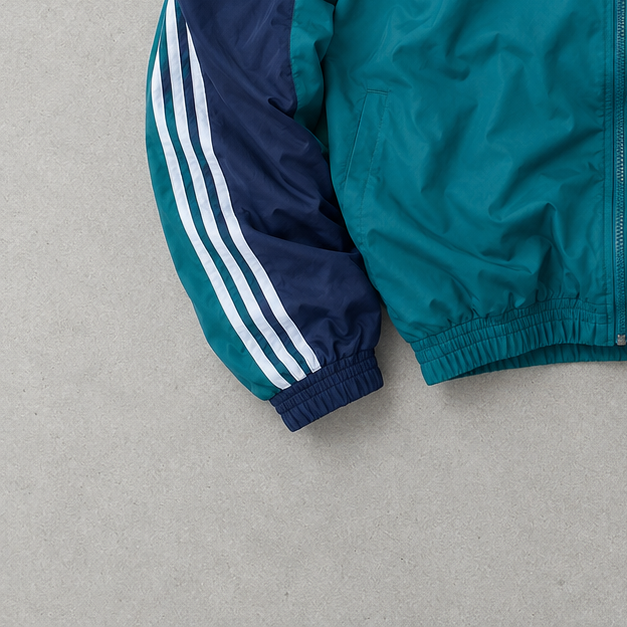 90s Adidas Jacket Grün, Schwarz Limited (Size L)