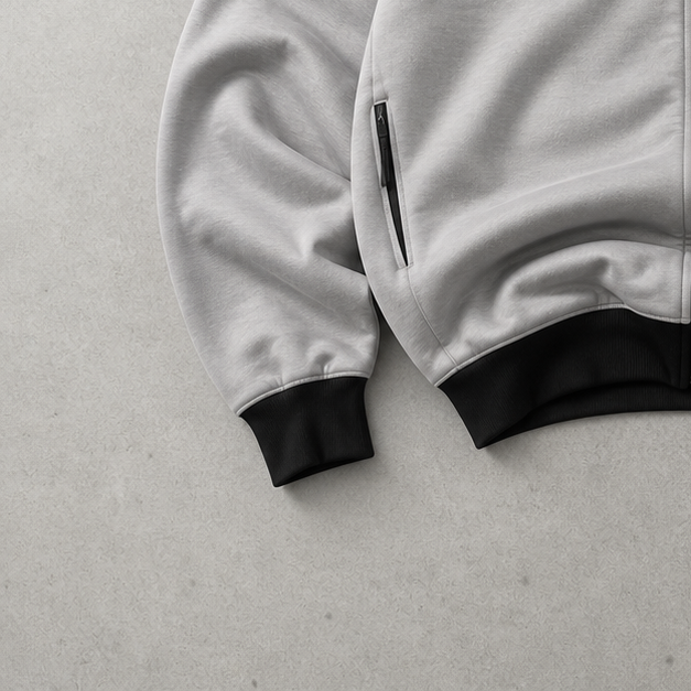 Adidas Fleece Jacket Schwarz, Grau Limited (S) Stitched Logo